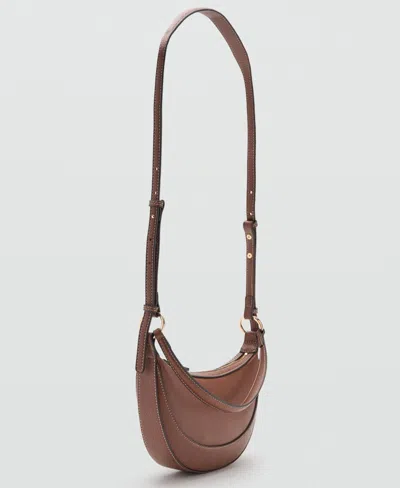 Mango Oval Shoulder Bag In Brown