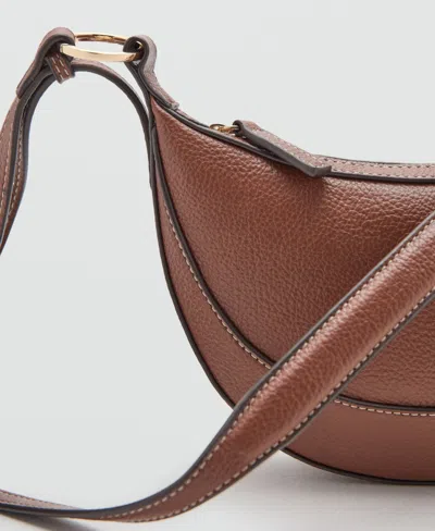 Mango Oval Shoulder Bag In Brown