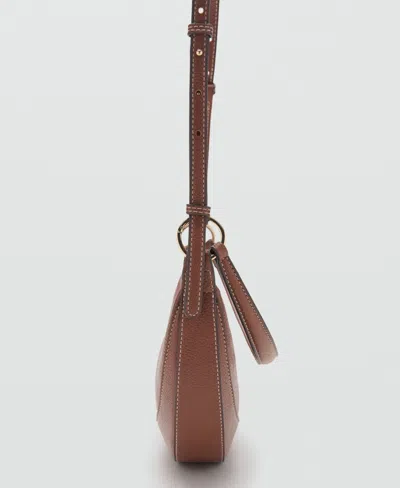 Mango Oval Shoulder Bag In Brown