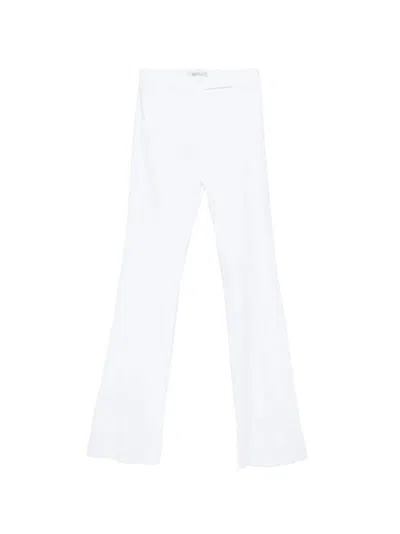 Max Mara Cotton Pants In White
