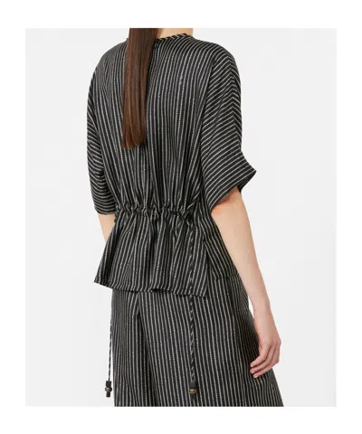 Max Mara T-shirt Top In Silver