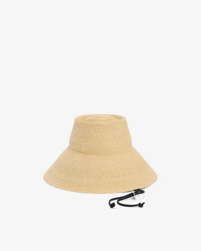 Janessa Leone Suni Raffia Straw Bucket Hat In Neutral