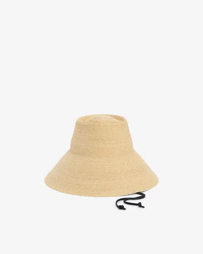 Janessa Leone Suni Raffia Straw Bucket Hat In Neutral