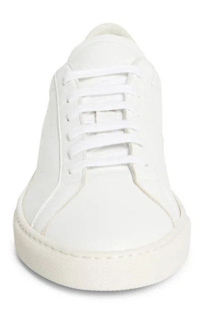 Common Projects White Solid Lace Up Sneakers In White