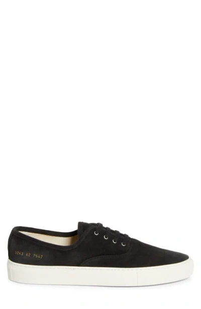Common Projects Four Hole Slip-on Sneaker In Black