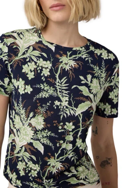 Dvf Botanical Short Sleeve Top In Multi