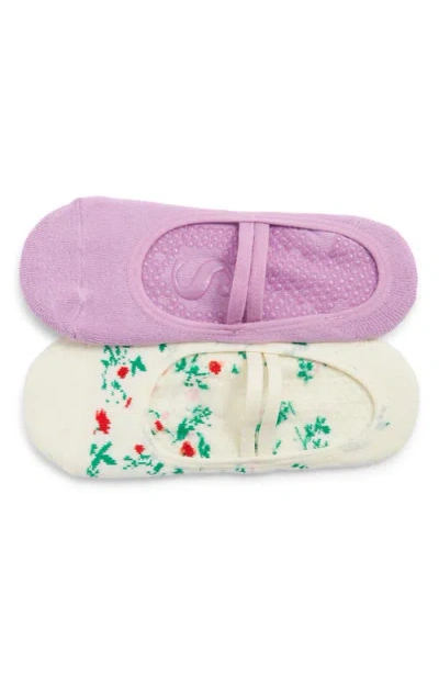 Stems 2-pack Blossom Grip Socks In Multi