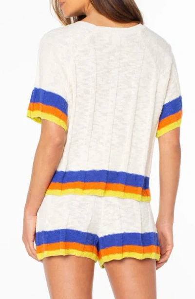 Roxy Cabana Club Tee Stripe Top In Multi