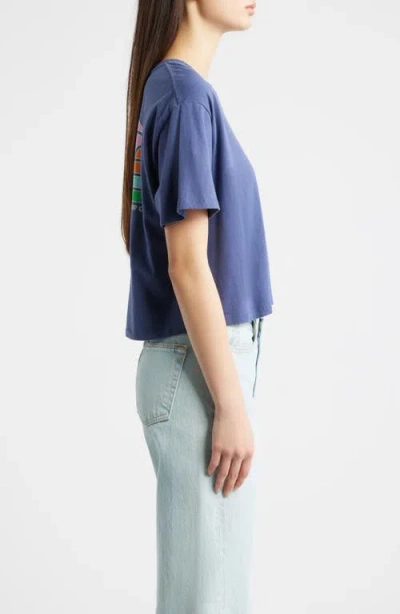Rip Curl Surf Side Crop Graphic T-shirt In Blue