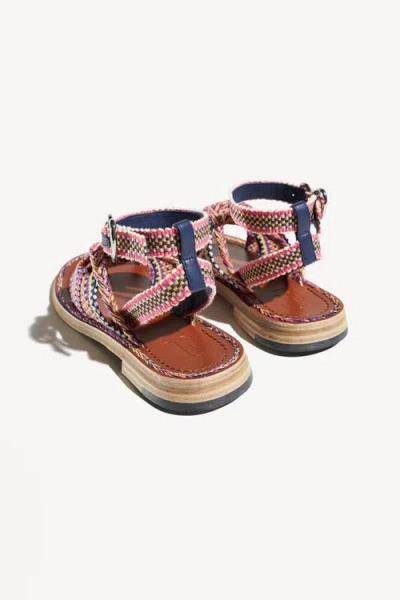 Amambaih Lorena Flat Sandals In Multi