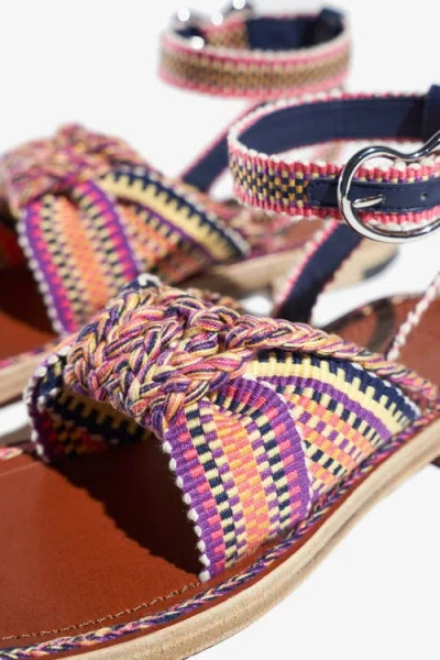 Amambaih Lorena Flat Sandals In Multi