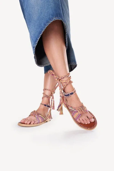 Amambaih Lorena Flat Sandals In Multi