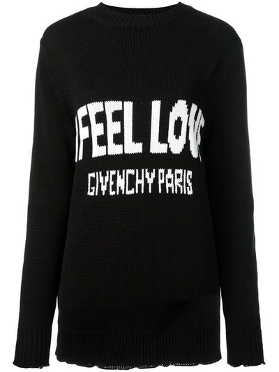 Givenchy Love Intarsia Knit Jumper - Black