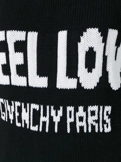Shop Givenchy Love Intarsia Knit Jumper - Black