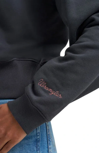 Wrangler Floral Embroidered Yoke Sweatshirt In Multi