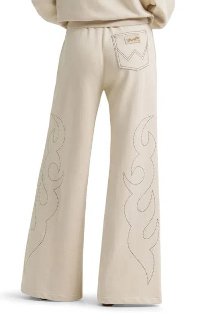 Wrangler X Lainey Wilson Western Print Wide Leg Sweatpants In Brown
