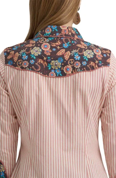 Wrangler X Lainey Wilson Prairie Print Western Snap Shirt In Multi