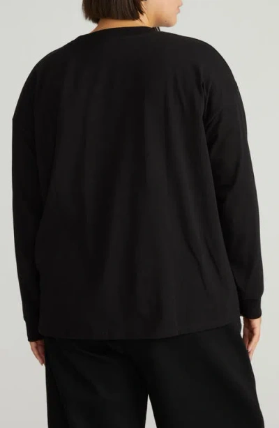 Universal Standard Drop Shoulder Top In Black