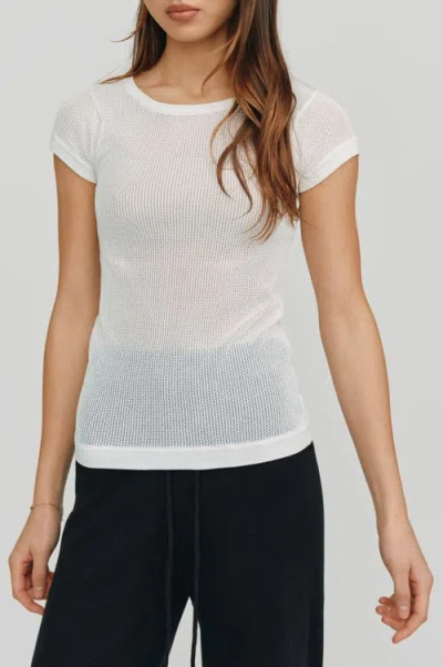 Kathryn Mccarron Ella Mesh Tee In White