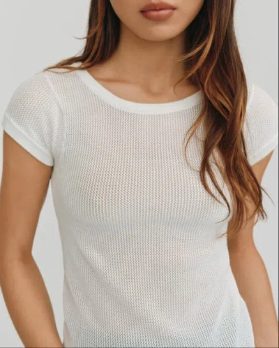 Kathryn Mccarron Ella Mesh Tee In White