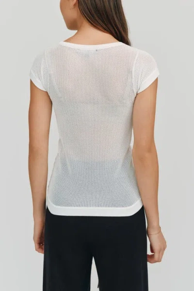 Kathryn Mccarron Ella Mesh Tee In White
