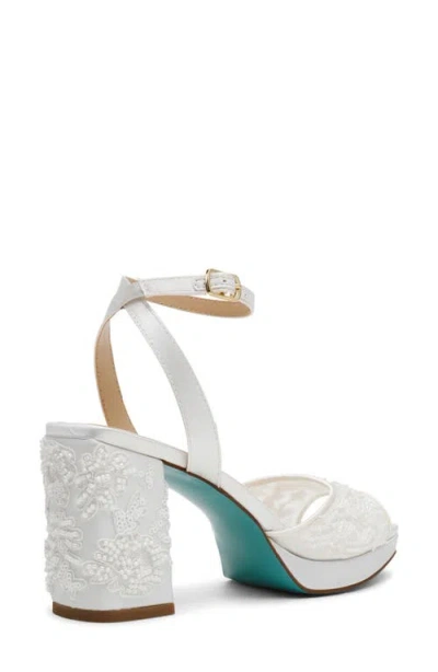 Betsey Johnson Junie Platform Sandal In White