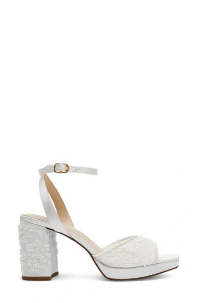 Betsey Johnson Junie Platform Sandal In White