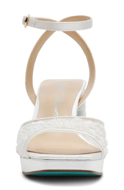 Betsey Johnson Junie Platform Sandal In White