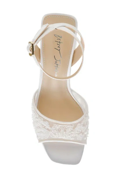 Betsey Johnson Junie Platform Sandal In White