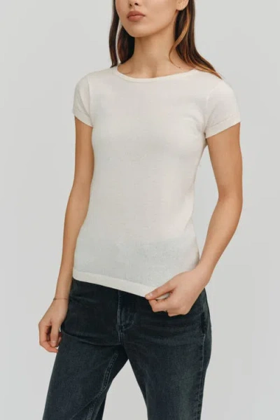Kathryn Mccarron Ella Mesh Tee In White