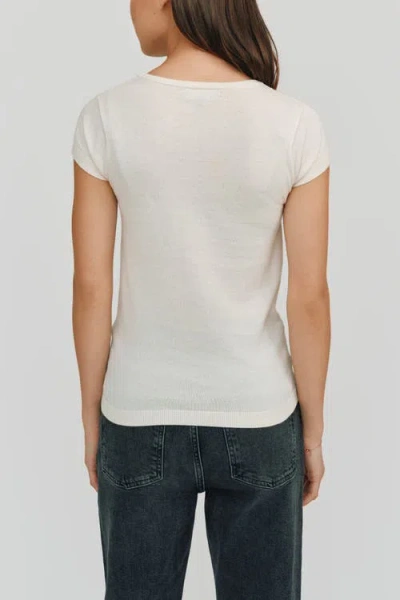 Kathryn Mccarron Ella Mesh Tee In White
