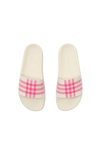 Burberry Check Slides In Multi