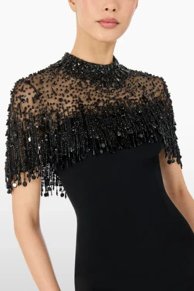 Jenny Packham Livia Beaded-embellishment Zip-up Maxi Dress In Green