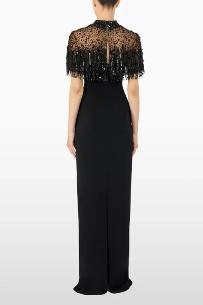 Jenny Packham Livia Beaded-embellishment Zip-up Maxi Dress In Green