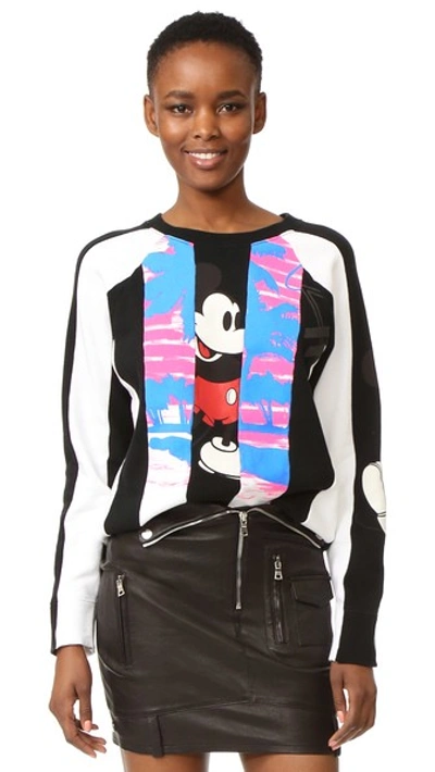 Shop Marc Jacobs Long Sleeve Raglan Sweatshirt In Black Multi