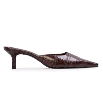 Black Suede Studio Riley 50 Mule In Multi