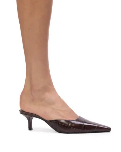 Black Suede Studio Riley 50 Mule In Multi