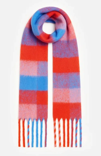 Yumi Check Super Soft Scarf In Multi