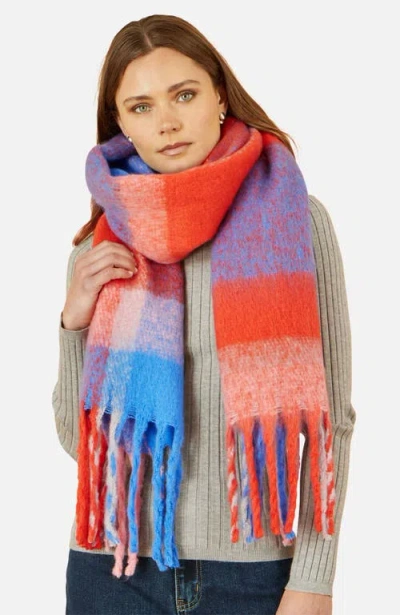 Yumi Check Super Soft Scarf In Multi