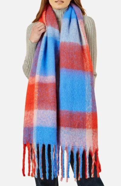 Yumi Check Super Soft Scarf In Multi