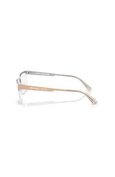 Michael Kors 58mm Rectangle Optical Glasses In Neutral