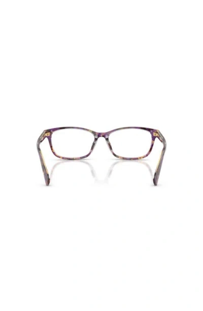 Ralph 55mm Rectangle Optical Glasses In Brown