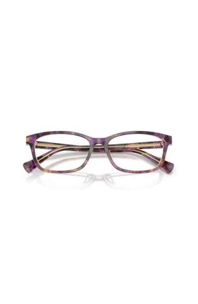 Ralph 55mm Rectangle Optical Glasses In Brown