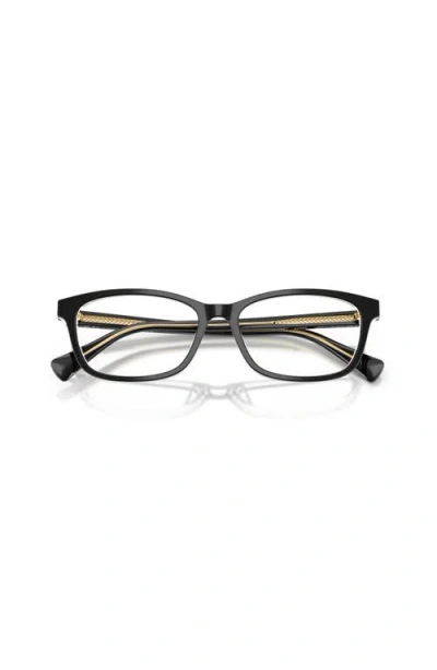 Ralph 53mm Rectangle Optical Glasses In Black