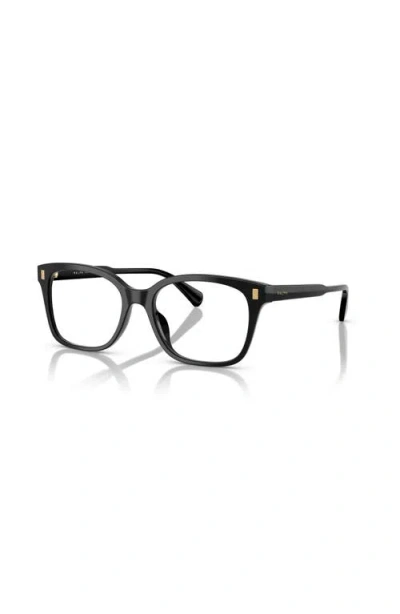 Ralph 53mm Rectangle Optical Glasses In Black