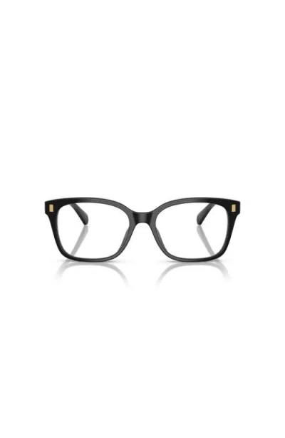 Ralph 53mm Rectangle Optical Glasses In Black