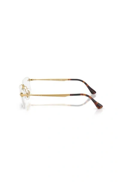 Persol Rimless Rectangle-frame Glasses In White