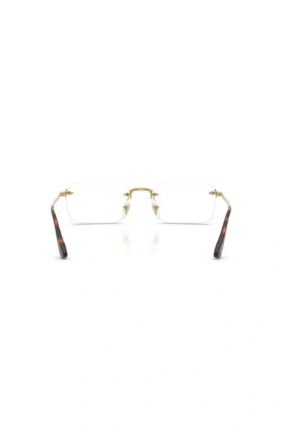 Persol Rimless Rectangle-frame Glasses In White