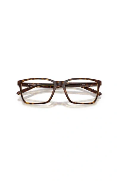 Arnette 54mm Rectangle Optical Glasses In Brown