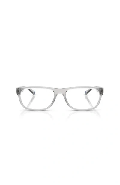 Arnette 58mm Rectangle Optical Glasses In Metallic